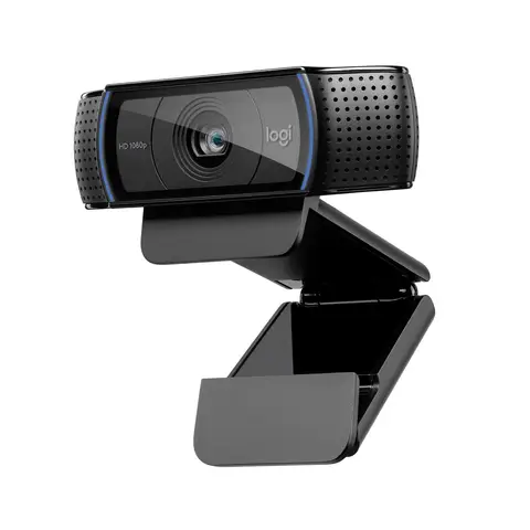 Logitech C920 HD Webcam, Full HD 1080p, 78° Sichtfeld, Autofokus, klarer Stereoklang, Belichtungskorrektur, USB-Anschluss für Skype, FaceTime, Hangouts usw. PC/Mac/ChromeOS/Android – schwarz