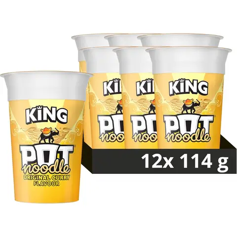 Pot Noodle King Original Curry Flavour 12 x 114g