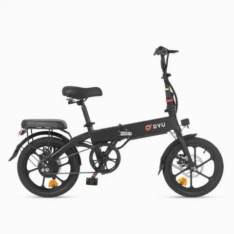 DYU A1F Pro Folding Electric Bike 25oW Motor City Ebike 36V7.5AH Battery Electric Bike 16 inch tire commuter electric bike -Black