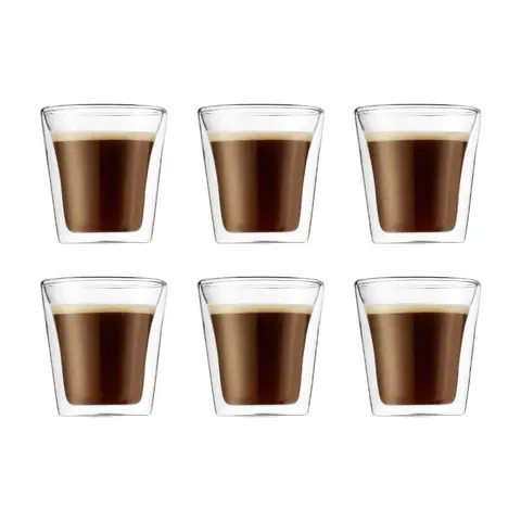 BODUM CANTEEN - 6 verres 0,1L - Double paroi - Petit