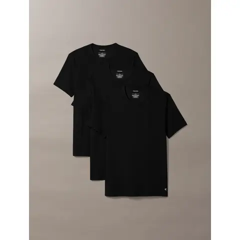 S/S CREW NECK 3PK. UB1 Zwart Heren 3XL