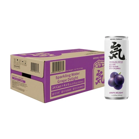 Genki Forest Soda Sparkling Water Summer Black Grape Flavor 330ml*24