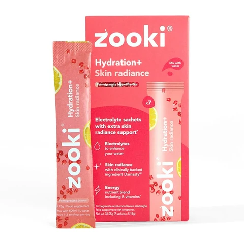 Zooki Electrolytes + Skin Radiance Pomegranate Lemon - 20 x  5.1g