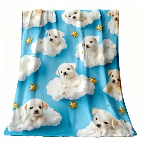 Soft Puppy Cloud Throw Blanket Classic Plaid Checkered Thermal Insulated Winter Blanket – Exotic Boho Aesthetic 30inch×40inch