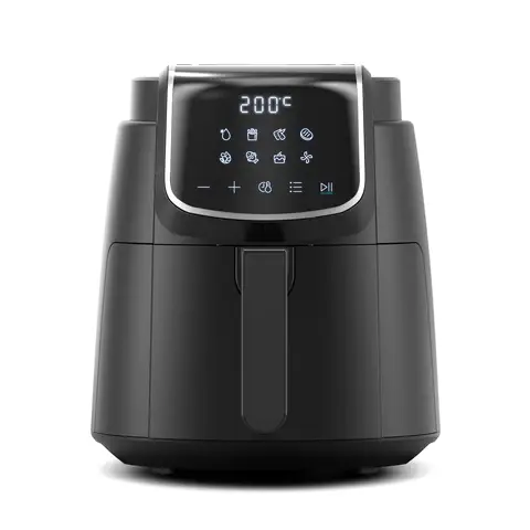 Friteuse sans huile Midea - 4 L, 1500 W, 8 modes préréglés, 35-200 °C, Cuisson, Rôtissage, Gril, Décongélation, Alarme de secouage, Minuterie de 60 minutes, 41 recettes
