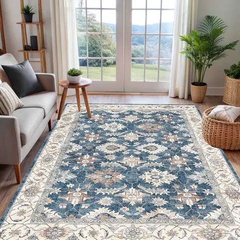 Washarug Rug Jurdar Rectangle Blue 160x230cm