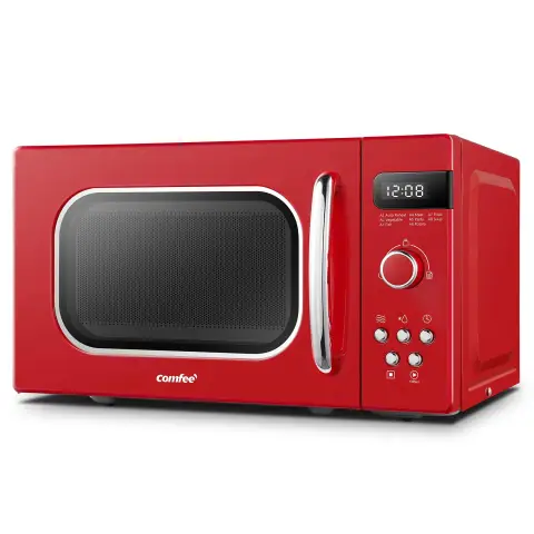 Comfee Retro Style Microwave Oven 800w 20L Light Red