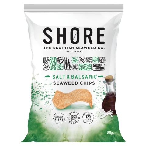 Shore Salt & Balsamic Seaweed Chips - 80G