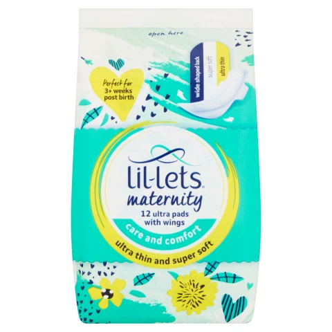 Lil-Lets Maternity Ultra Pads With Wings 12s