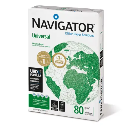 Navigator A4 Universal Paper White 80GSM 500 Sheets (Box 5 Reams) 