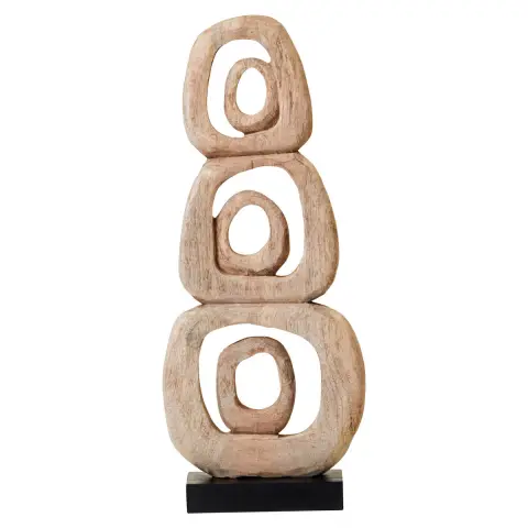 Fidel Natural Mango Wood Ring Sculpture