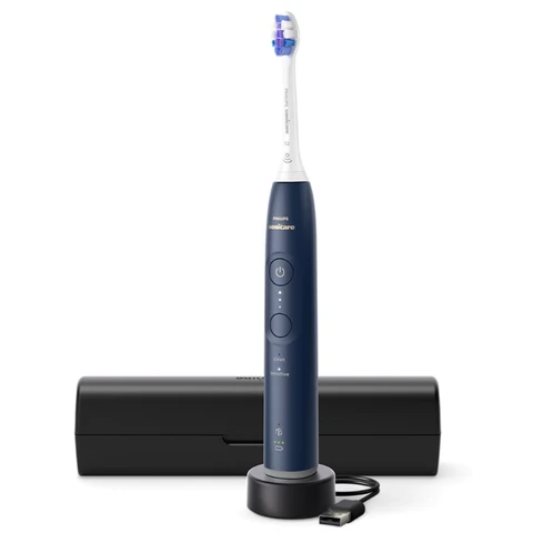 Philips HX7403/05 - Sonicare Electric Toothbrush - Series 6100, Navy Blue, Slim Travel Case, Multiple Brushing Modes