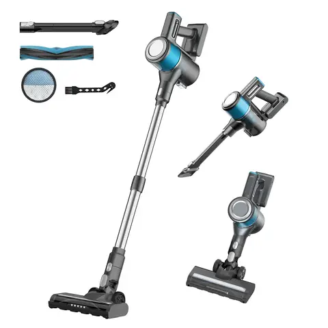 ochama Draadloze Handstofzuiger, 4-in-1 Draadloze Stofzuiger, 18kPa, LED-display, 40 Minuten Werktijd, Huishoudelijke Stofzuiger voor Huis, Dierenharen, Stofreiniging