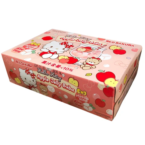 Red Sakura Hello Kitty appel jelly boba 310ml x24