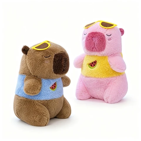 Jouets - Peluches - 82560 - Capybara avec lunettes - 20 cm - Quantité : 20