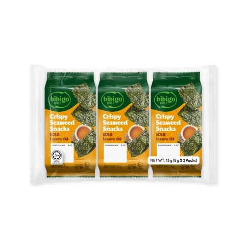 bibigo Crispy Seaweed Snack Sesame 5Gx3