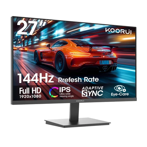 KOORUI E2711K Monitor 27 Zoll IPS FHD 144Hz  VGA HDMI 1.4