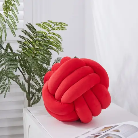 MEROPE, Polyester/Spandex Knot CushionBall, 28cm, red, 1pack