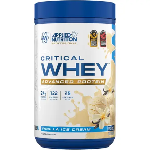 Applied Nutrition Critical Whey Protein Vanilla Protein Nutrition Powder Flavour - 825g