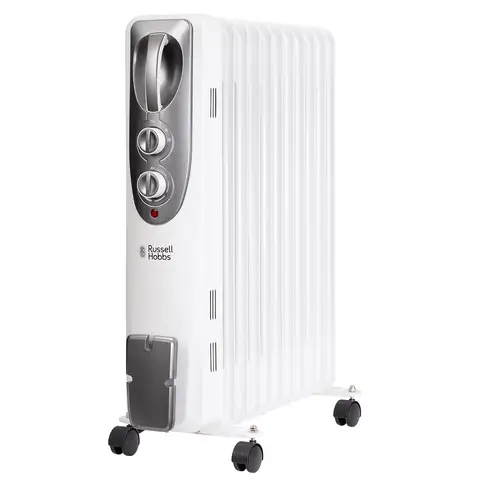 Russell Hobbs Oil‑Filled Radiator 2.5kW - White, RHOFR1106