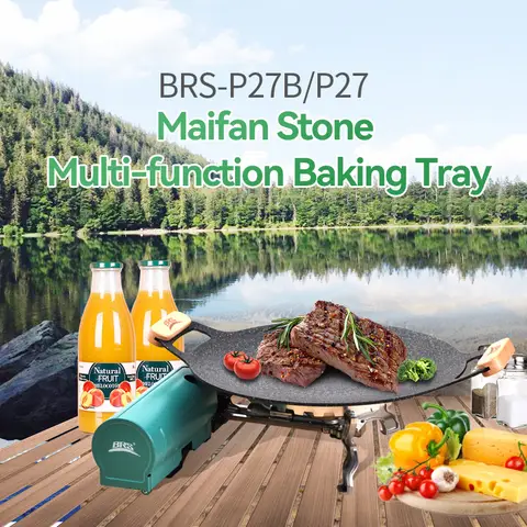 BRS P27 Multi-function Outdoor camping grill pan with anti-slip ring​,34 cm (13.39 in) in diameter