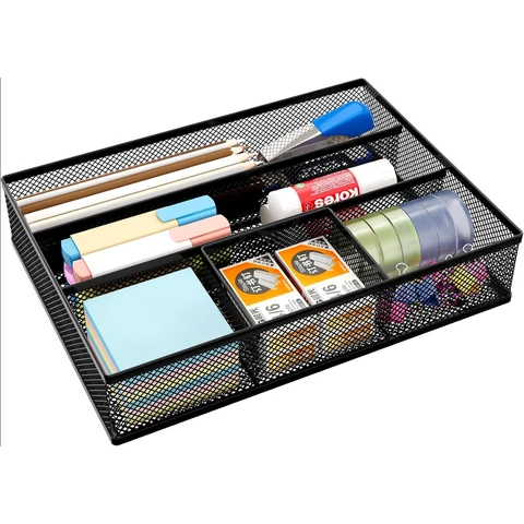 Senhoglb Mesh Drawer Organiser Tray，Black, New Year Sale , Top gift picks