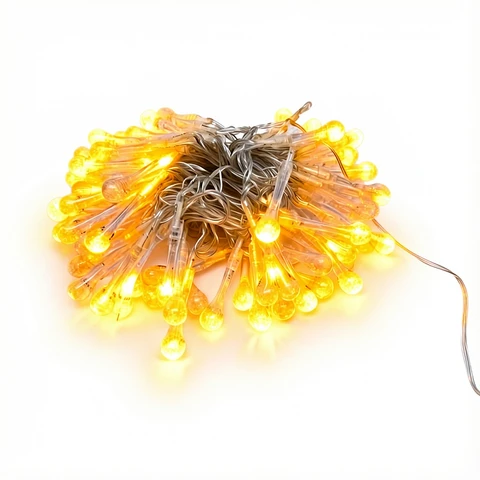 M.TK 8m Christmas Fairy Lights Outdoor Battery 100LEDs Waterproof Fairy Warm White Lights for Christmas Balcony Camping Room Party Garden(No Battery)