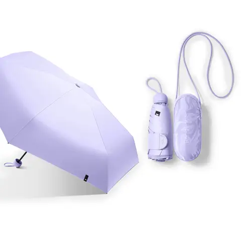 Beneunder BM525, 5-Fold Schwarz Gel Schirm Outdoor winddicht wasserdicht, & Capsule Design, Lightweight for Commute/Travel, Lilac, F, Paargeschenk perfektes Geschenk