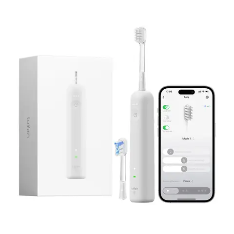 Laifen Wave Special Electric Toothbrush, Oscillation & Vibration Sonic Electric Toothbrush for Adults with App, 2 Brush Heads (Grey)