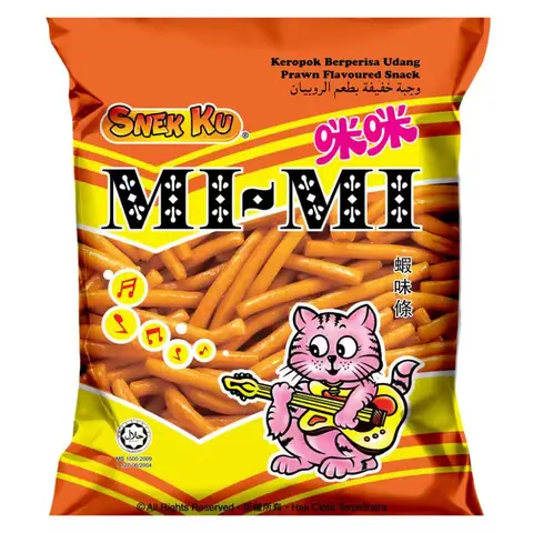 Snekku Mimi Prawn Shrimp Snack 80g Bag