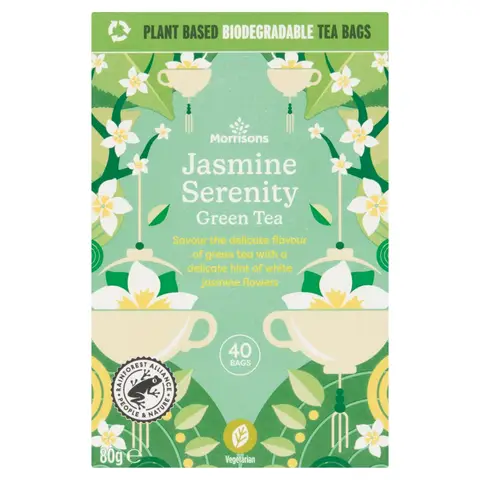 Morrisons Jasmine Serenity green Tea 40 Bags 80g