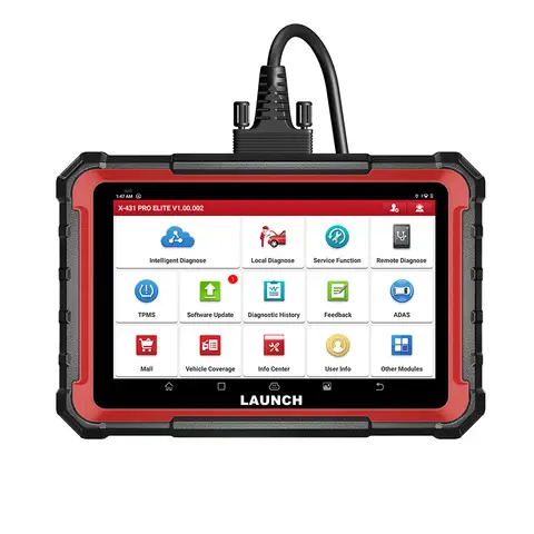 Launch X431 PRO ELITE 8-Zoll Kfz-Diagnosegeräte, Auto OBD/OBD2-Scanner, Alle Systeme, CAN-FD/DOIP, Aktivierungstest, 31-Zurücksetzen, ECU-Kodierung
