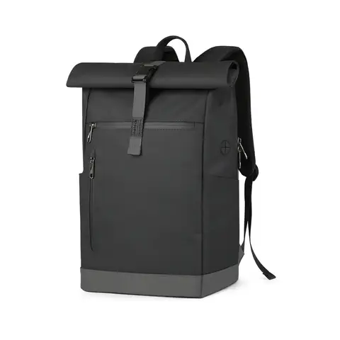 Inateck RollTop Rucksack Herren Damen 25 L - 30 L Fahrradrucksack Laptoprucksack Schulrucksack für Universität Fahrrad Freizeit Job Sport Reisen Radfahren Stilvoller Tagesrucksack mit 17 Zoll Laptopfach, BP01003BK