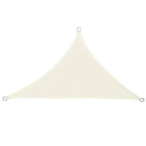 EUGAD Sonnensegel Dreieck rechtwinklig 2,5x2,5x3,5 m HDPE 200g/m² Creme