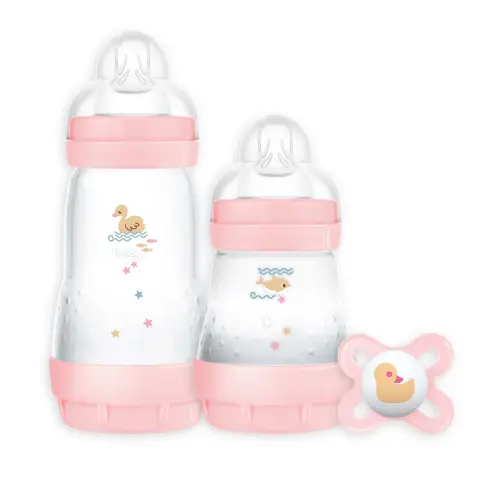 Easy Start Colours of Nature Starter Set (including 1 x 260ml Bottle, 1 x 160ml Bottle and 1 x 0+m soother) Girl