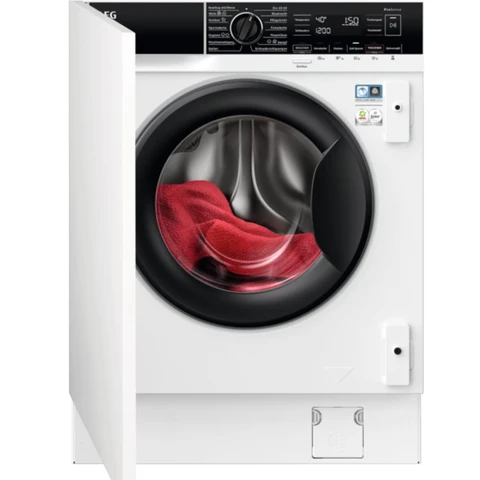 AEG Built-In Washer Dryer, Series 8000 with PowerCare, 8 kg Wash, 4 kg Drying, D, Energy Saving, Automatic Volume, Refill Function, ProSteam - Refresher Function, 1600 rpm, White, LWR8WI7680 [Energy Class D]