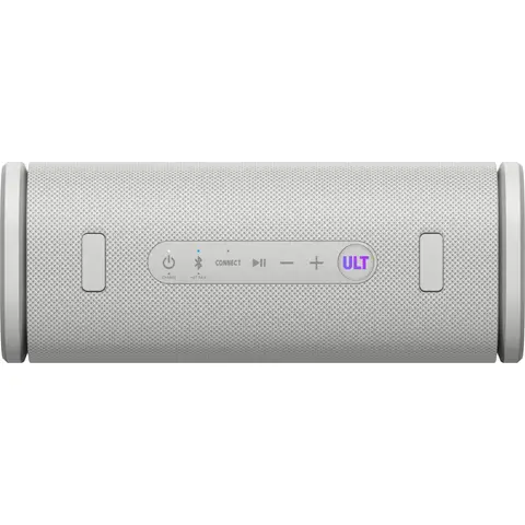 Sony ULT Field 5 - Leistungsstarker tragbarer Bluetooth-Lautsprecher, 25 Stunden Akkulaufzeit, 2 x ULT Power Sound-Modi, IP67 wasserdicht, staubdicht, 360°-Lichter, abnehmbarer Schultergurt - Off-White