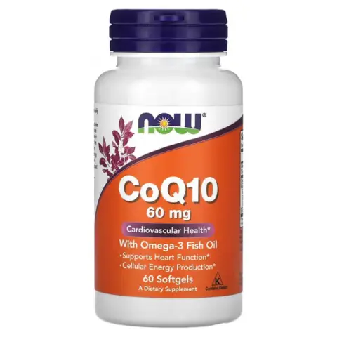 NOW Foods CoQ10 with Omega-3, 60mg - 60 Softgels
