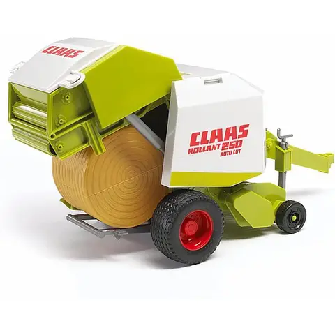 bruder 02121 - Claas Rollant 250 Rundballenpresse | 1:16 Maßstab Ballenpresse Landwirtschaftsmaschine Erntemaschine Feldarbeit Traktoranhänger Stroh Heu Rundballen