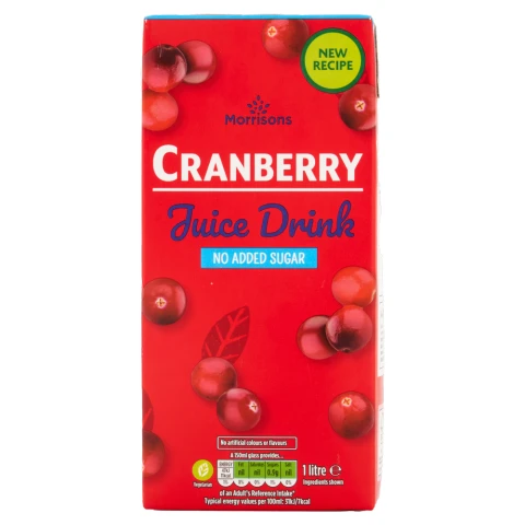 Morrisons No Added Sugar Cranberry Juice 1L