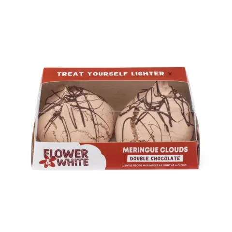 Flower & White - Double Chocolate Meringue Clouds Twins - 130g
