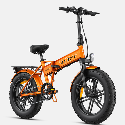 ENGWE EP-2 Boost elektrische vouwfiets, 48 V 13 Ah uitneembare accu, bereik tot 120 km, 20 x 4,0 inch fat tires, 7 versnellingen, geschikt voor elk terrein - oranje