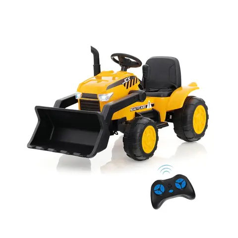 COSTWAY Jouet pelleteuse pour enfants avec godet réglable, 3-8 ans - Jaune