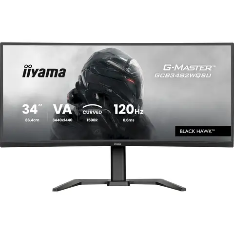iiyama G-MASTER Black Hawk GCB3482WQSU-B1 34" Class UW-QHD Curved Screen Gaming LED Monitor - 21:9 - Black