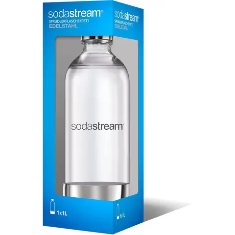 SodaStream Bruiswaterfles 1 L PET met RVS