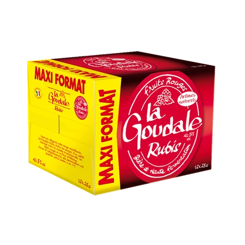 LA GOUDALE Rubis Bière aromatisée aux fruits rouges 5 % - Pack de 12 x 25 cl