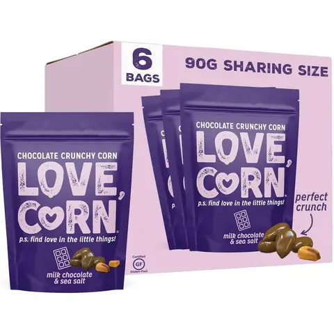 Love Corn - Milk Chocolate & Sea Salt - 6 x 90g