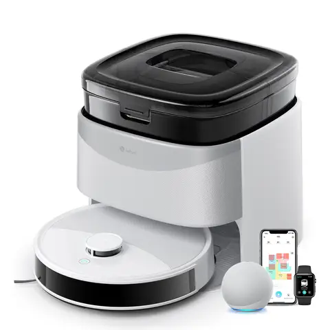 Aspirateur Robot LEFANT M3L avec Fonction Lavage, Station d’Accueil Tout-en-Un, Puissance d’Aspiration 12 000 Pa, Autonomie 220 min, Navigation DToF