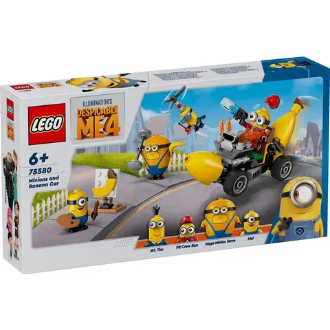 LEGO Minions Minions en bananenauto bouwset - 75580, 4 Minions