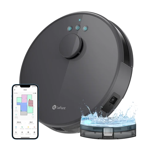 Lefant M1 Robot Vacuum Cleaner and Mop, 5500Pa with Deep Clean, 150 Min, 3-level electric water tank, dToF Laser Navigation, 